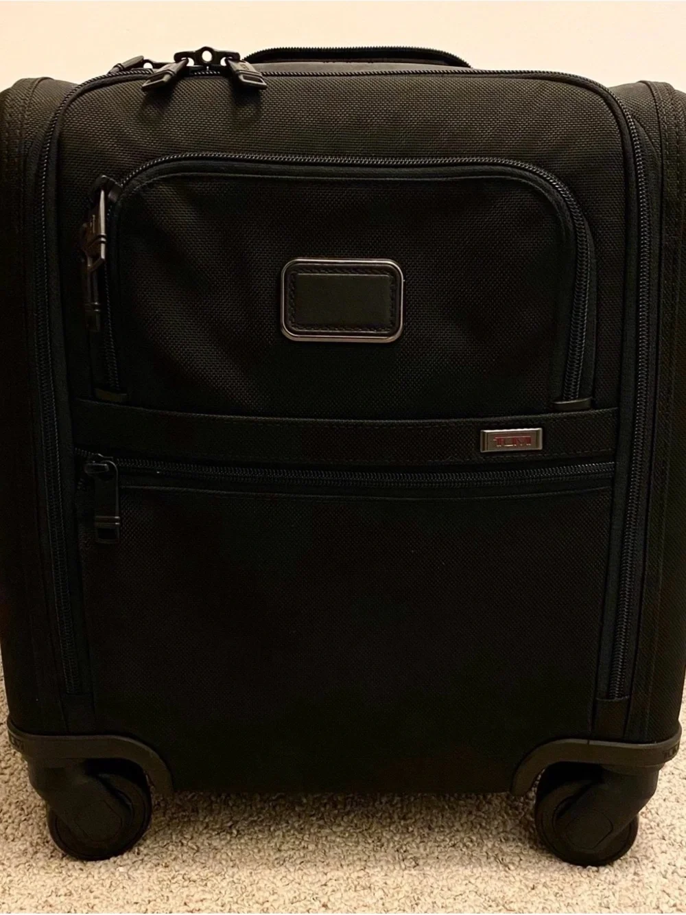 Tumi Black Rolling Business Carry-On with Telescoping Handle
